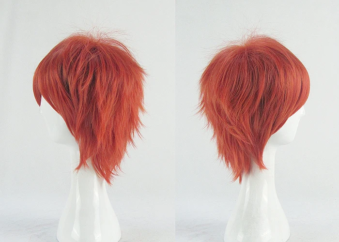 Ittoki Otoya mikoshaba Mikoto Emiya Shirou, парики для косплея, высокотемпературное волокно, синтетические волосы, оранжевые короткие волосы+ сетка для волос