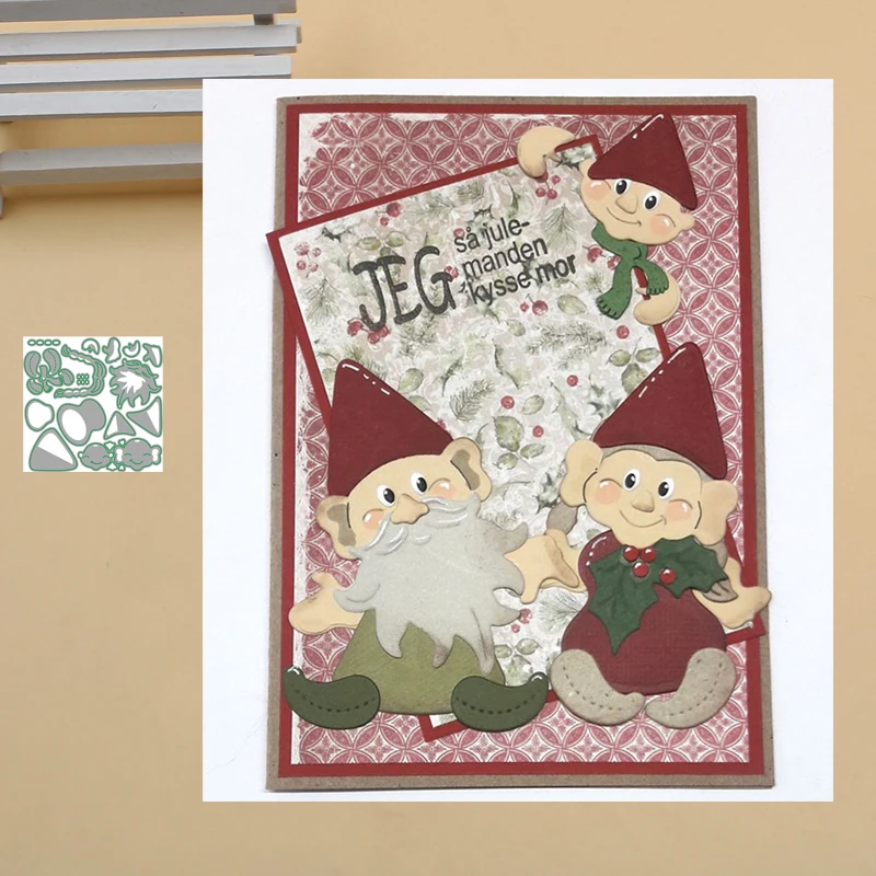 Lucky Goddess ремесло металлические режущие штампы Gnome семья скрапбук Бумага Ремесло нож прессформы лезвие удар трафареты штампы