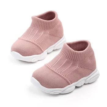

New Baby Shoes Sneakers Solid Color Breathable Cotton Infant Toddler Boy Girl SportsAir Mesh Casual Shoes Anti-slip Boy Shoes