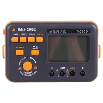 

Factory outlet VC60D Digital Resistance Tester Insulation ohmmeter voltmeter Megger meter Megohmmeter