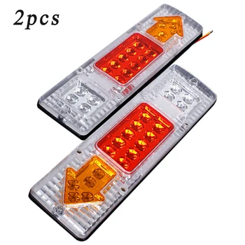 

Pair 12V Rear Stop LED Lights Tail Indicator Lamp Trailer Truck Caravan Cars UK