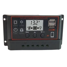 10A 20a 30a PWM солнечный контроллер с ЖК-дисплеем и 5 в USB выход для Солнечная зарядка аккумулятора