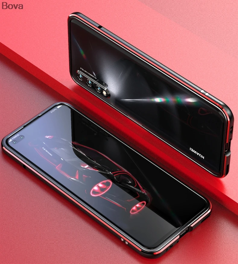 Чехол для huawei Nova 6 роскошный Ультратонкий алюминиевый бампер для huawei Nova6 4G 5G+ 2 пленки(1 передняя+ 1 задняя