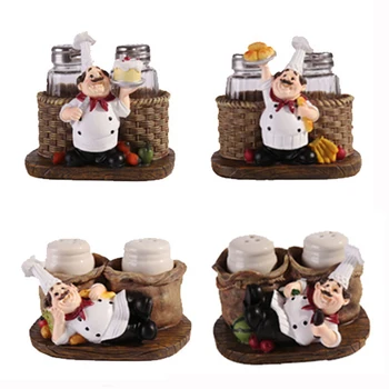 

Modern Restaurant Chef Miniature Simple Figures Ornaments Home Kitchen Bar/Cafe/Bakery Decoration Model Pepper Bottle Ornaments