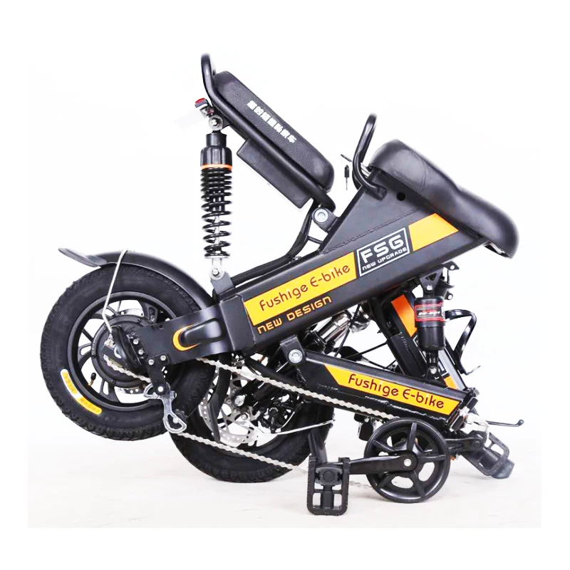 12-inch double folding, high endurance, multi-color lithium battery electric power portable bicycle for mother