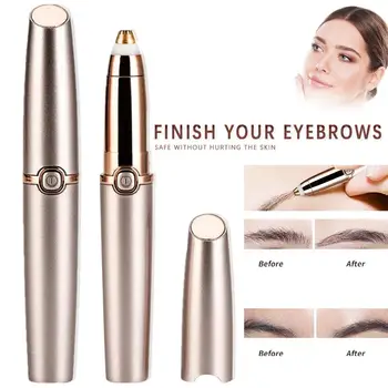 

Mini Electric Eyebrow Trimmer Makeup Painless Electric Eye Brows Epilator Battery Power Face eyebrow Scissors Hair Trimmer
