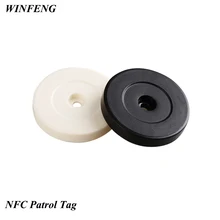 Контрольная рчид бирка 13,56 МГц перезаписываемый черный Мини ABS Водонепроницаемый NFC Ntag 213 маркер для контроля доступа охранная система тур патруль