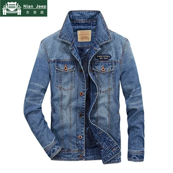

2020 New Casual Slim Mens Denim Jacket Plus Size M-4XL Bomber Jacket Men High Quality Cowboy Men's Jean Jacket Chaqueta Hombre