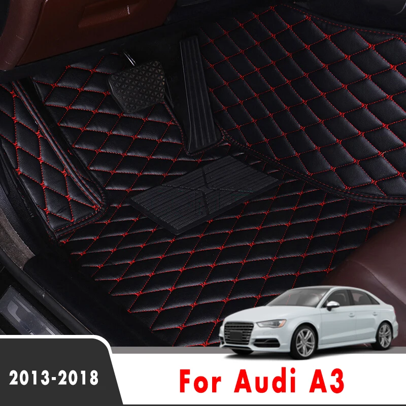 Для Audi A3 2018 2017 2016 2015 2014 2013 автомобильные коврики Стайлинг под заказ кожаные