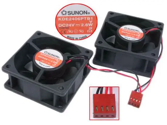 

Вентилятор охлаждения сервера SUNON KDE2406PTB1 DC 24 В 2,6 Вт 60x60x25 мм