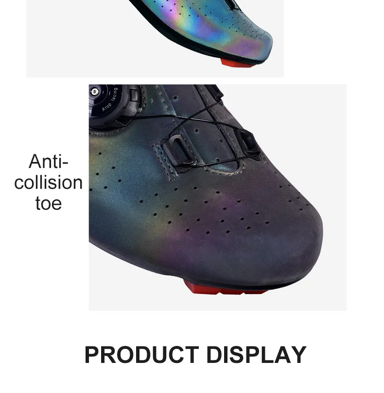 2020 New road cycling shoes professional racing road bike bicycle sneakers dazzle color ultralight breathable self-locking shoes