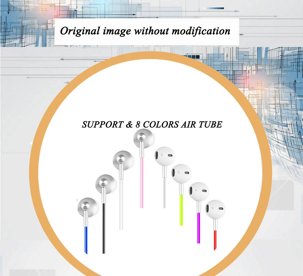Здоровые противорадиационные наушники-вкладыши для iphone/samsung Air Tube technology стерео музыка металлическая гарнитура 3,5 мм для huawei xiaomi