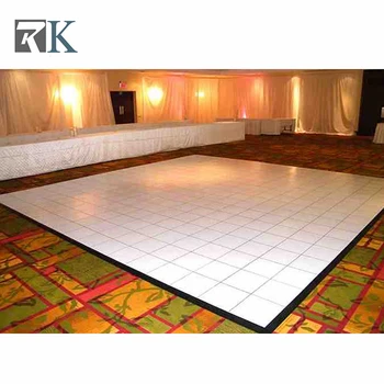 

Scratch resistant black and white PVC dance floor flooring in section in wedding event party