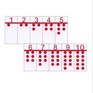 

Montessori Teaching Aids-with Numbers with Chips Corresponding Card * Montessori Teaching Aids
