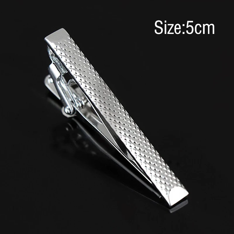 Tie Clips for Men Simple Fashion Style Stripe Metal Tone Simple Bar Clasp Practical Necktie Accessories Clasp Tie Pin Mens Gift