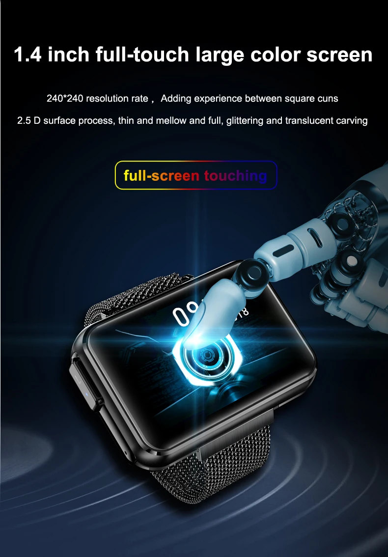 Homens mulheres smartwatch sem fio bluetooth fone