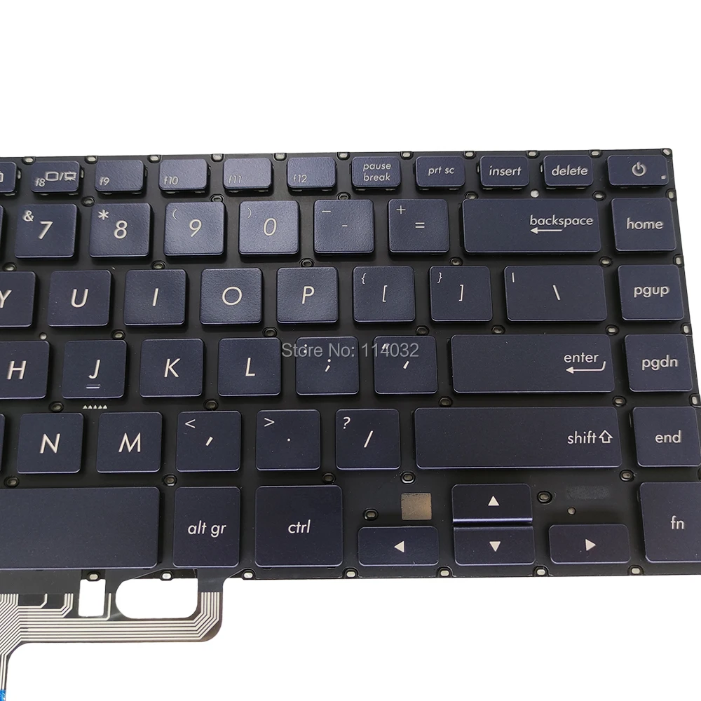 Inglês Árabe Teclado de Substituição Backlight para Asus Zenbook Pro Ux580g Ux580gd Ux580ge ve vd Azul 0knb04628ui00 Quente Ux580 ui - Imagem 3