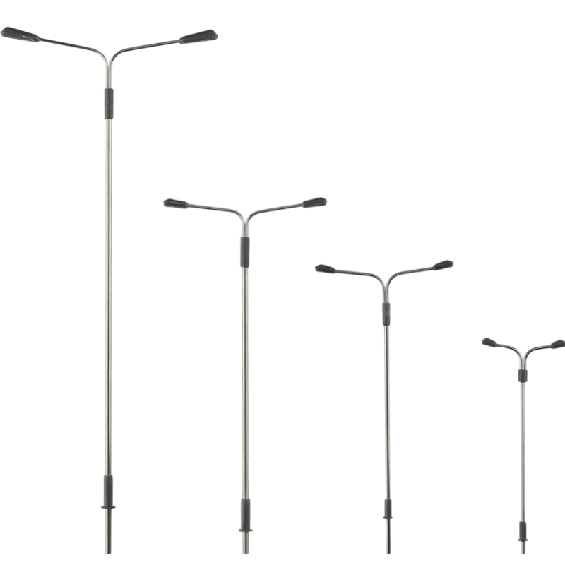 10 Pz 3V Lampione Stradale In Miniatura 1:75 1:100 1:150 1:200 Ho Model Train Accessori N Gauge Model Railway Building Layout