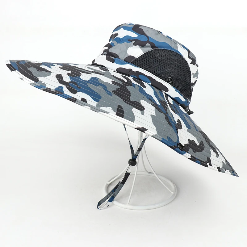 15cm Wide Brim Sun Hat Waterproof Camouflage Bonnie Hat UV