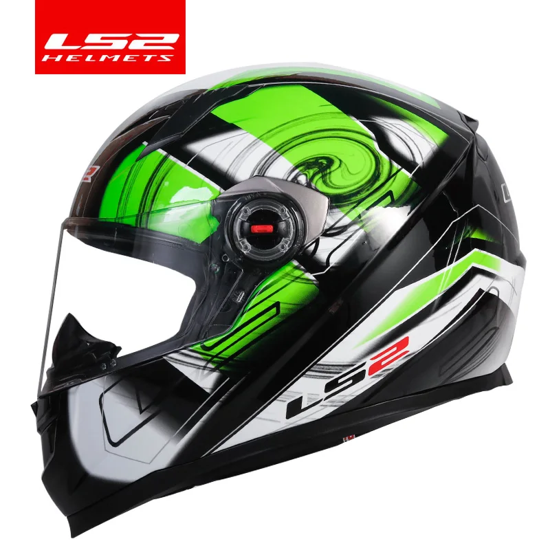 Cena Oryginalny LS2 Alex Barros pełna twarz moto rcycle kask capacete casque moto LS2 FF358 ECE zatwierdzony bez pompy