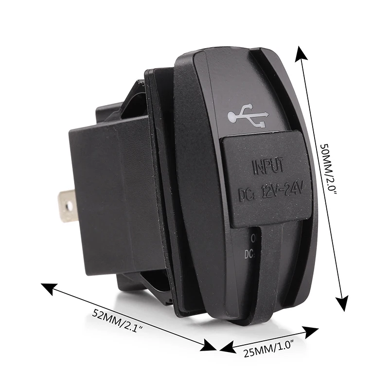 3.1A двойной USB автомобильный прикуриватель розетка разветвитель зарядное устройство адаптер питания 12-24 В светодиодный светильник автомобильный с клавишным переключателем панели