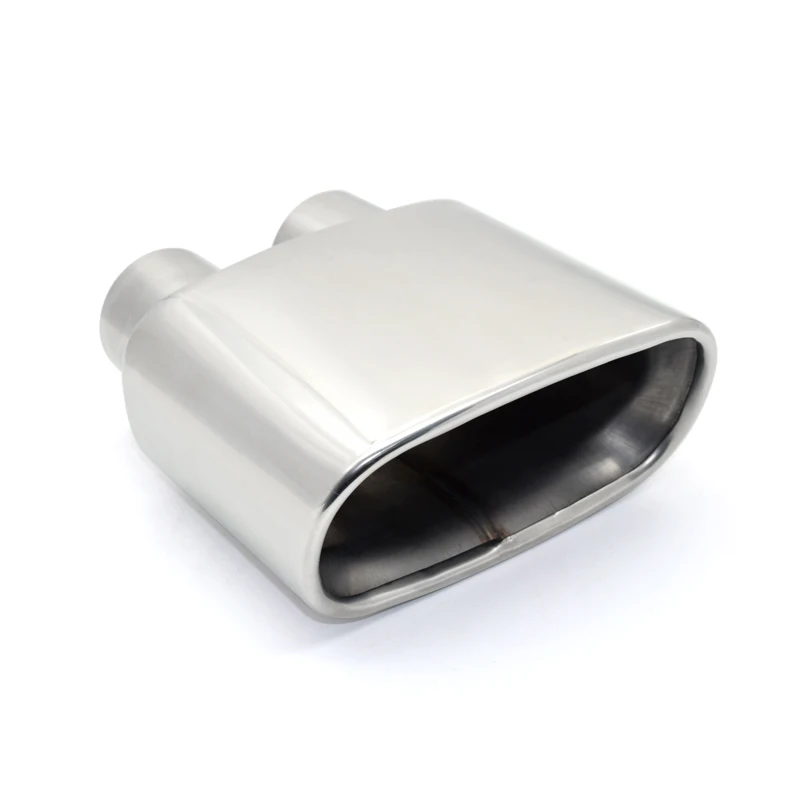 1 PCS Double Inner Car Exhaust Tips Universal Exhaust Pipe Stainless Steel Muffler Tips For BMW Old X5 Tailpipe