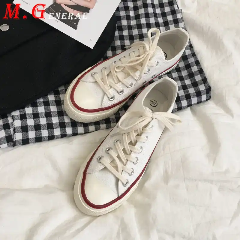 white non canvas shoes