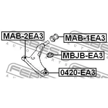 Опора шаровая MITSUBISHI GALANT 96-03 пер.ниж. FEBEST 0420-EA3