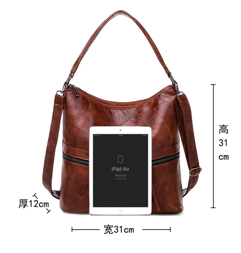 Брендовая Роскошная дамская сумка, винтажная мягкая кожаная женская сумка через плечо для женщин, сумка, основная дизайнерская сумка-тоут, повседневная сумка на плечо