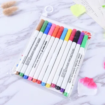 

Fabric Pen Water Fabric Washable Marker Marking Pen Textile Ink Pen For Patchwork DIY Craft Stationery Supplies 12 Colors
