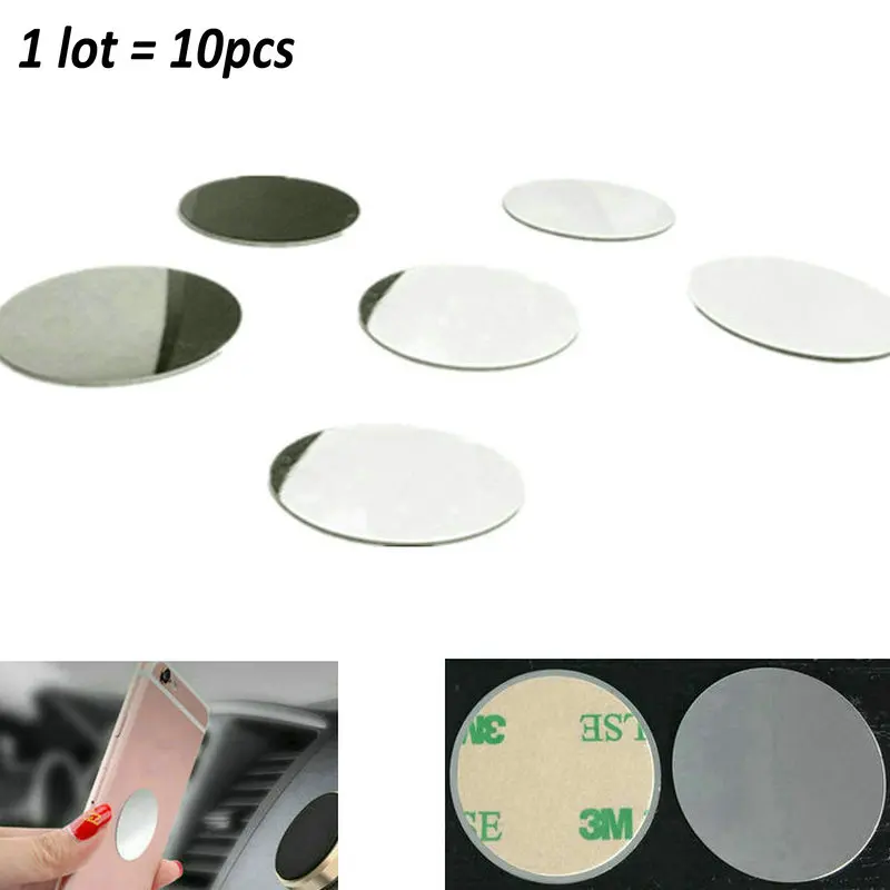 

Tikigogo 10pcs/lot Nice 3cm 4cm iron sheet metal plate for Magnetic Phone Holder For Magnet Car Mobile Cell Phone Stand holder