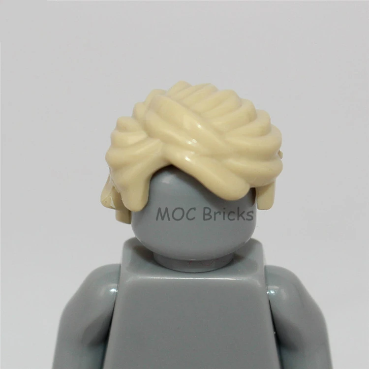 1004B 10 шт./лот кубики Moc DIY фигурки части мужские волосы Мини Аксессуары для кукол развивающие строительные блоки игрушки для детей рождественские подарки - Цвет: 1004B
