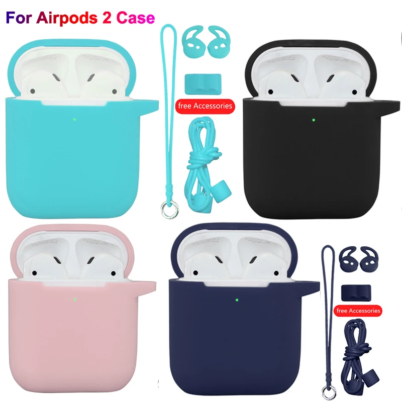 

6pcs For Apple Airpods 2 Case Soft Silicone Earphone Protective Cover For Air pods Case 2