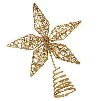 

1Pc Xmas Topper Star Christmas Tree Decor Iron Star Decor Christmas Topper Star for Tabletop