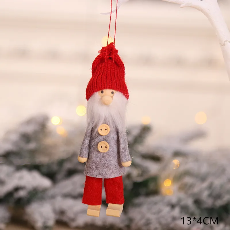 Рождественский Ангел-девочка мальчик лыжные Куклы Орнамент с рождественской елкой Natal Noel Deco Рождественское украшение для дома год детский подарок - Цвет: J-3
