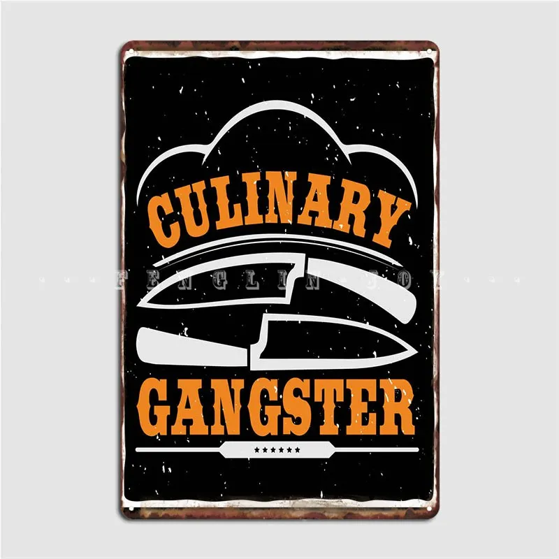 

Culinaria Gangster Poster Metal Plaque Funny Mural Club Party Plaques Tin Sign Poster