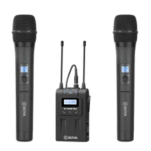 Sistema de kit de microfone portátil sem fio uhf duplo-canal para canon nikon dslr câmera de vídeo eng efp entrevista filme vlog tiro