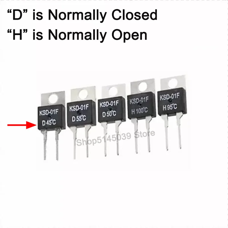 2 шт. KSD 01F 40-135 DegC НЗ нормально закрытый не нормально открытый 1.5A термостат KSD-01F JUC-31F