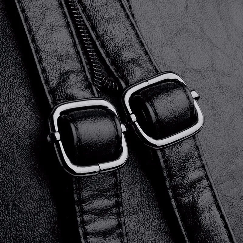 Женские Кожаные Рюкзаки Mochilas женский рюкзак школьные рюкзаки для девочек Женский рюкзак однотонный большой емкости для путешествий