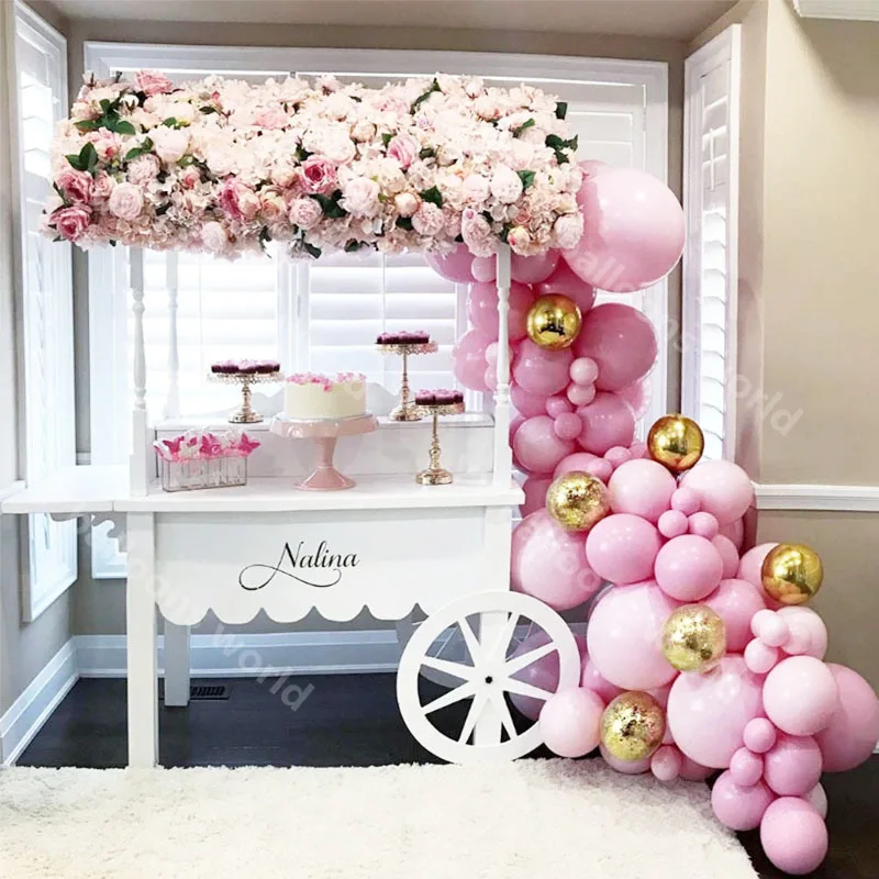 DIY Macaron Baby Shower пастельный розовый 1 арочный комплект пастельных шариков золотого