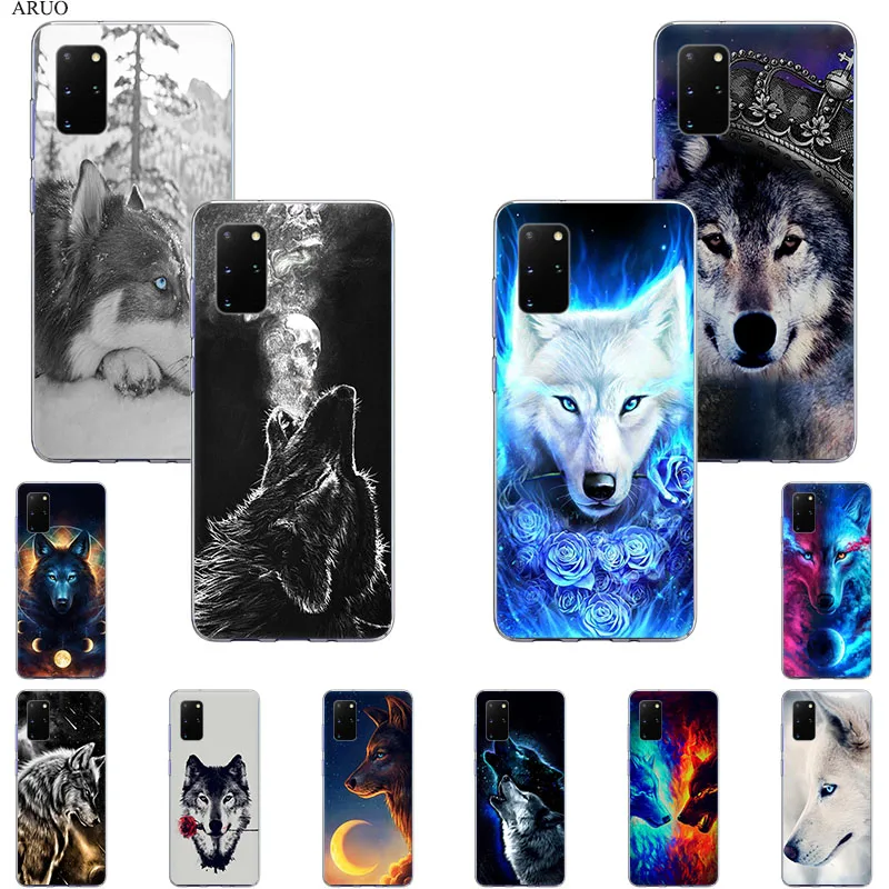 Phone Case For Samsung S20 Ultra S10 Lite S9 S8 Plus S10E Ice Wolf Moon Cover for Samsung Note 20 10 Pro 9 8 Soft Silicone Cases