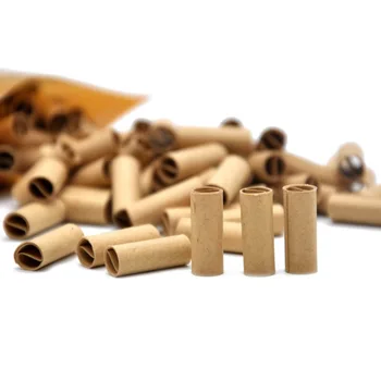 

New 150Pcs 6MM Natural Unrefined Pre-rolled Tips Cigarette Filter Rolling Paper For Hand Rolled Cigarettes