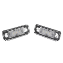 

2pcs Car LED Light License Plate Light 12V For Mercedes-Benz C/E Class CLS SLK W203 5D W211 W219 R171 Replacement Plug And Play