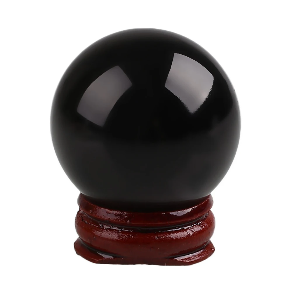 Обсидиановый Кристалл подставка для мяча гостиная/офис целебная черная Сфера креативный домашний Декор Спальня Гостиная