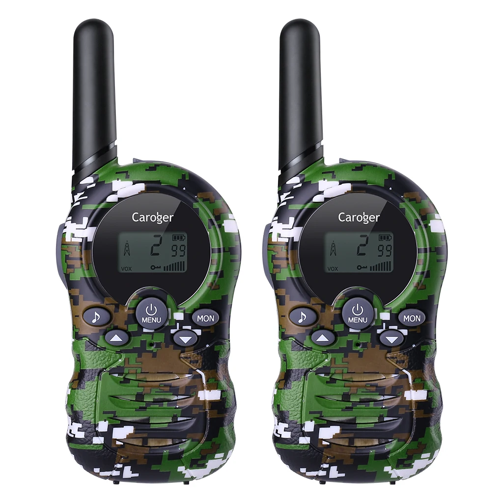 Caroger 22/8 канал 2 шт. иди и болтай Walkie Talkie S FRS/GMRS 462/467/446 МГц двухстороннее радио 2 км Диапазон ручной домофон с камуфляжным принтом
