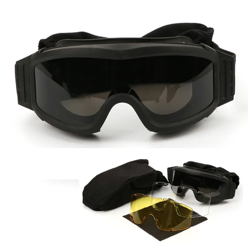 Army fan anti-impact bulletproof glasses windproof dustproof and fogproof ES goggles three-color selection tactical goggles