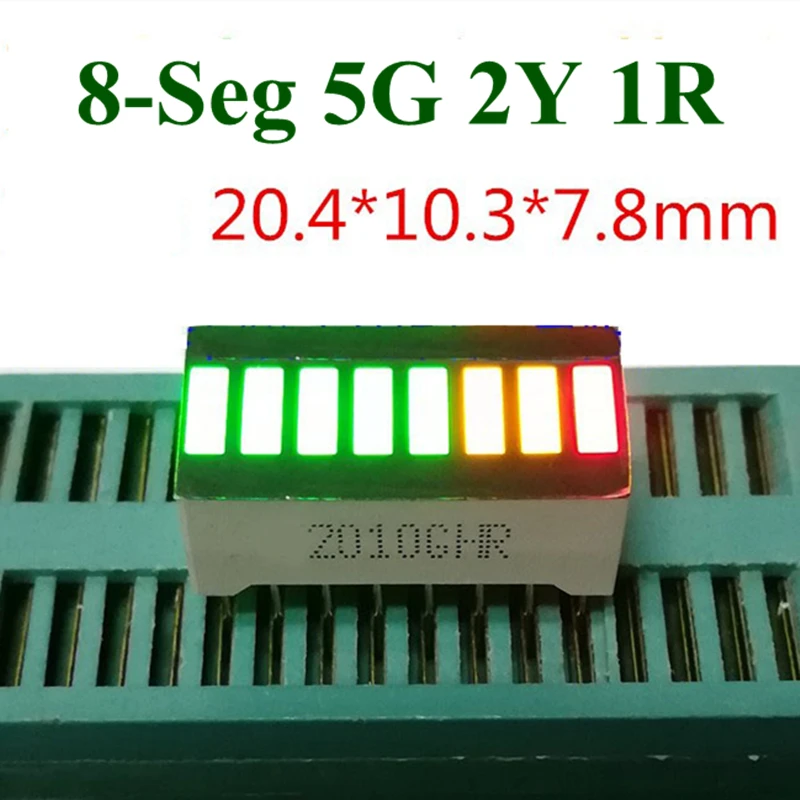20pcs 20*10mm light bar 8 grid digital tube Red Green Blue Yellow White LED digital light bar 10 segment LED display led light led strip light led modules led module