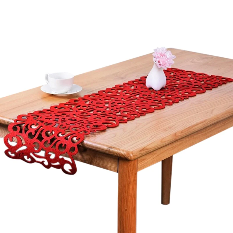 Лидер продаж настольная дорожка Camino De Mesa выдалбливает Tafelloper Chemin De table Felt настольная дорожка s Современное украшение для дома