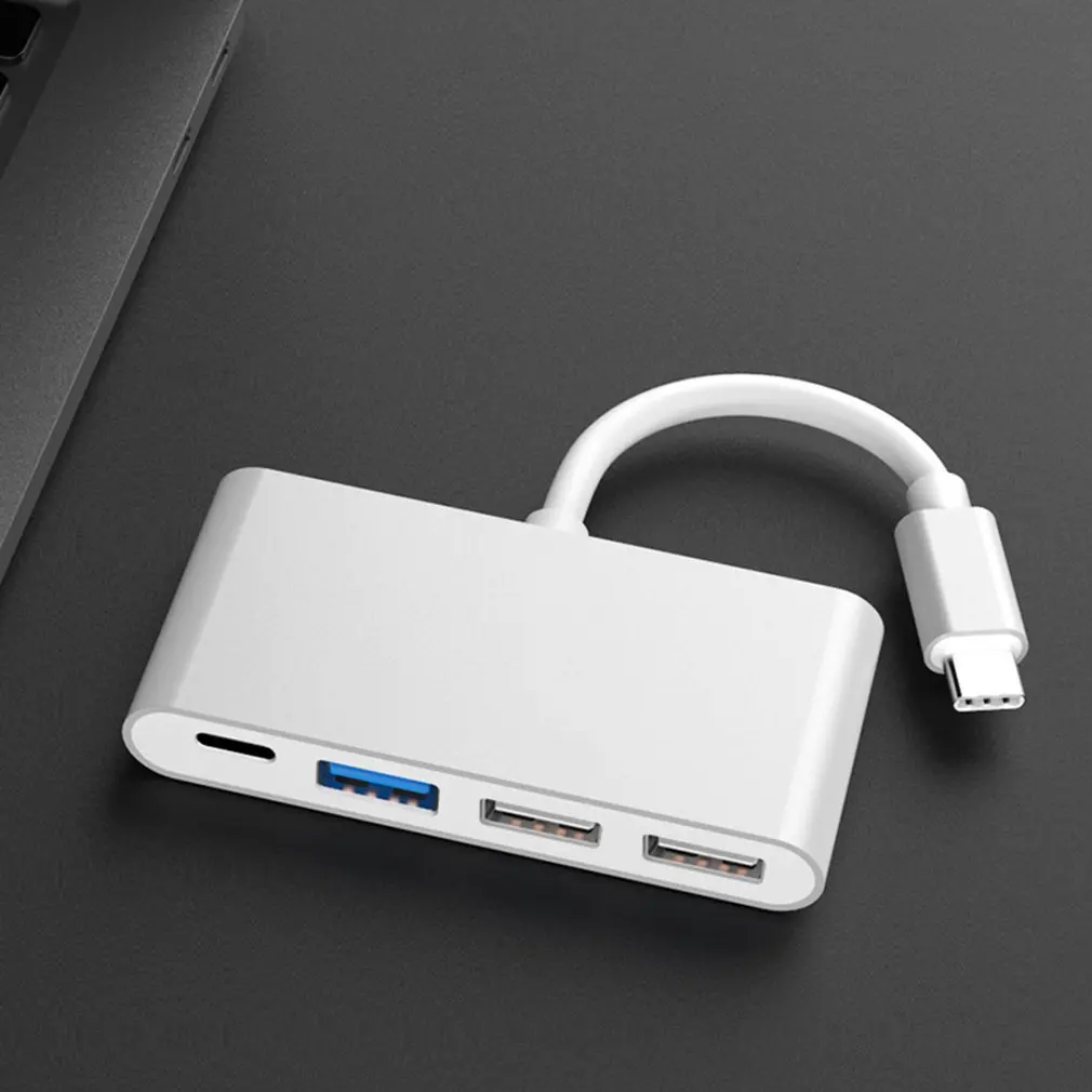 Ультра-тонкий мини втулка для быстрой зарядки USB2.0 Тип с разъемами типа C и usb-хаб USB2.0 концентратор Тип-C концентратор usb-хаб 4 Порты и разъёмы Выход концентратор