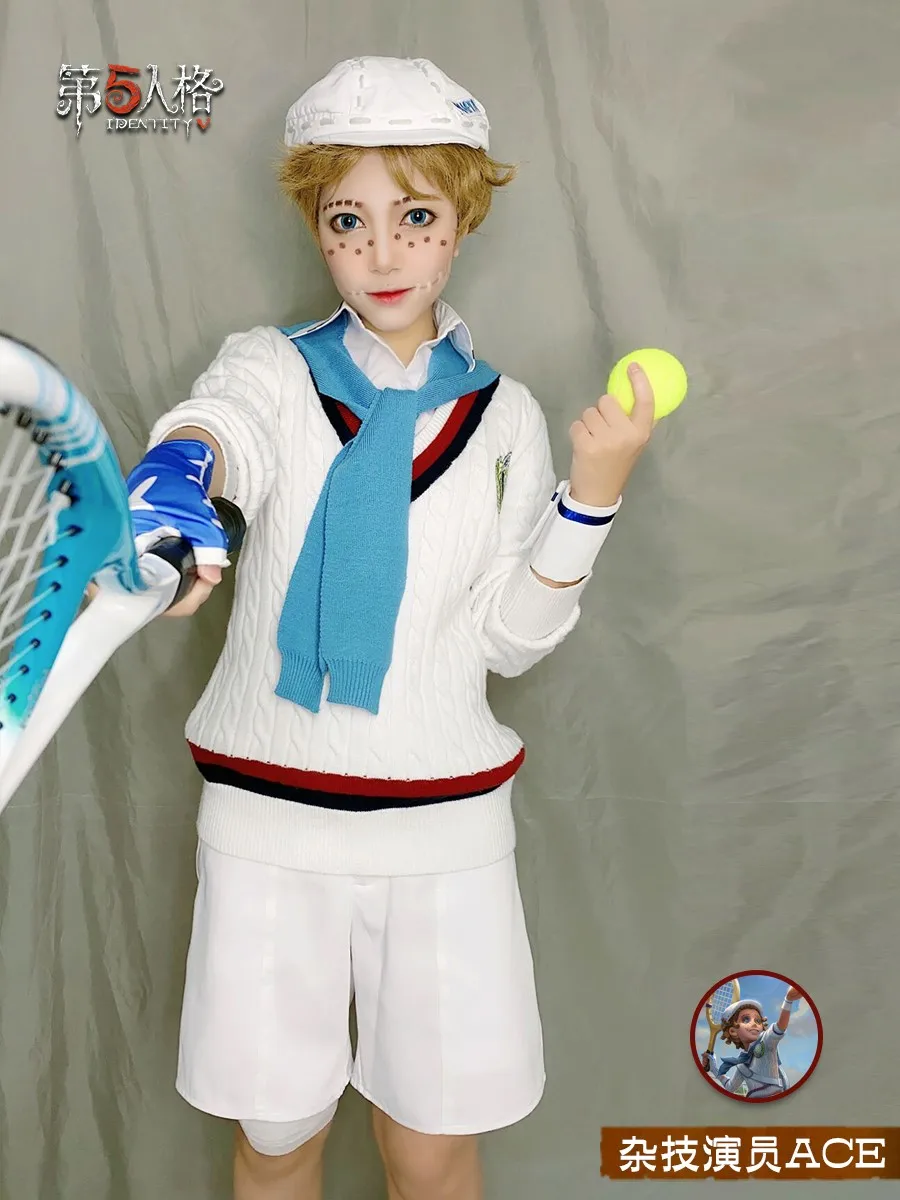 

Mike Morton Acrobat acrobat cos Identity V anime man woman cosplay jk college costume setSweater + shawl + shirt + pants